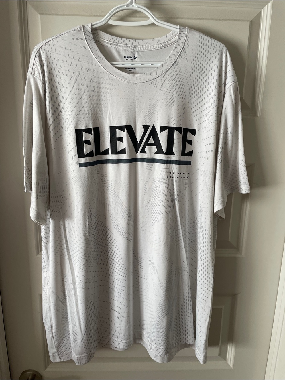 Old Navy White 'ELEVATE' Graphic Short-Sleeve Tee